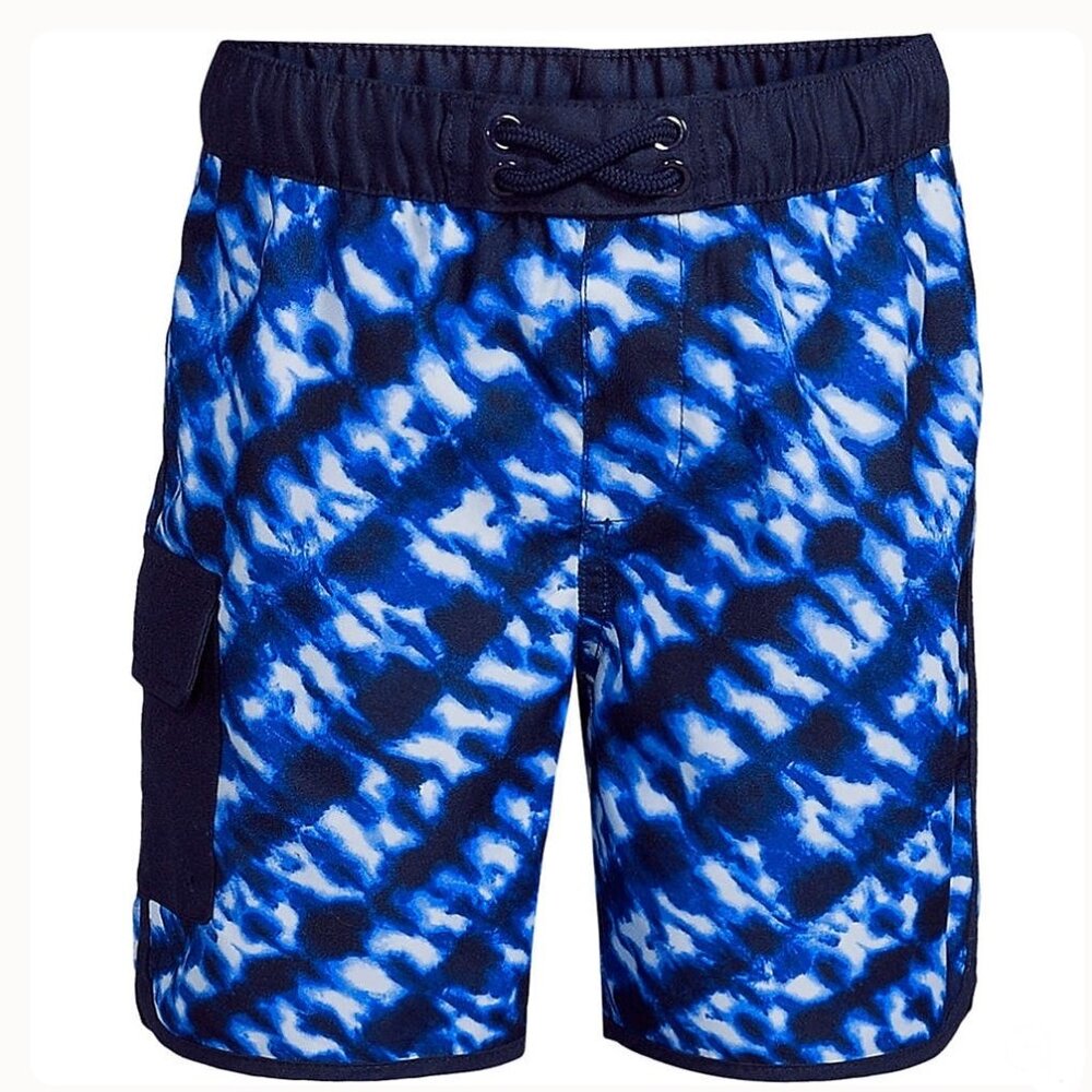 Lands' End - Boys Cargo Pocket Boardshorts Swim Trunks Size Medium NWT
